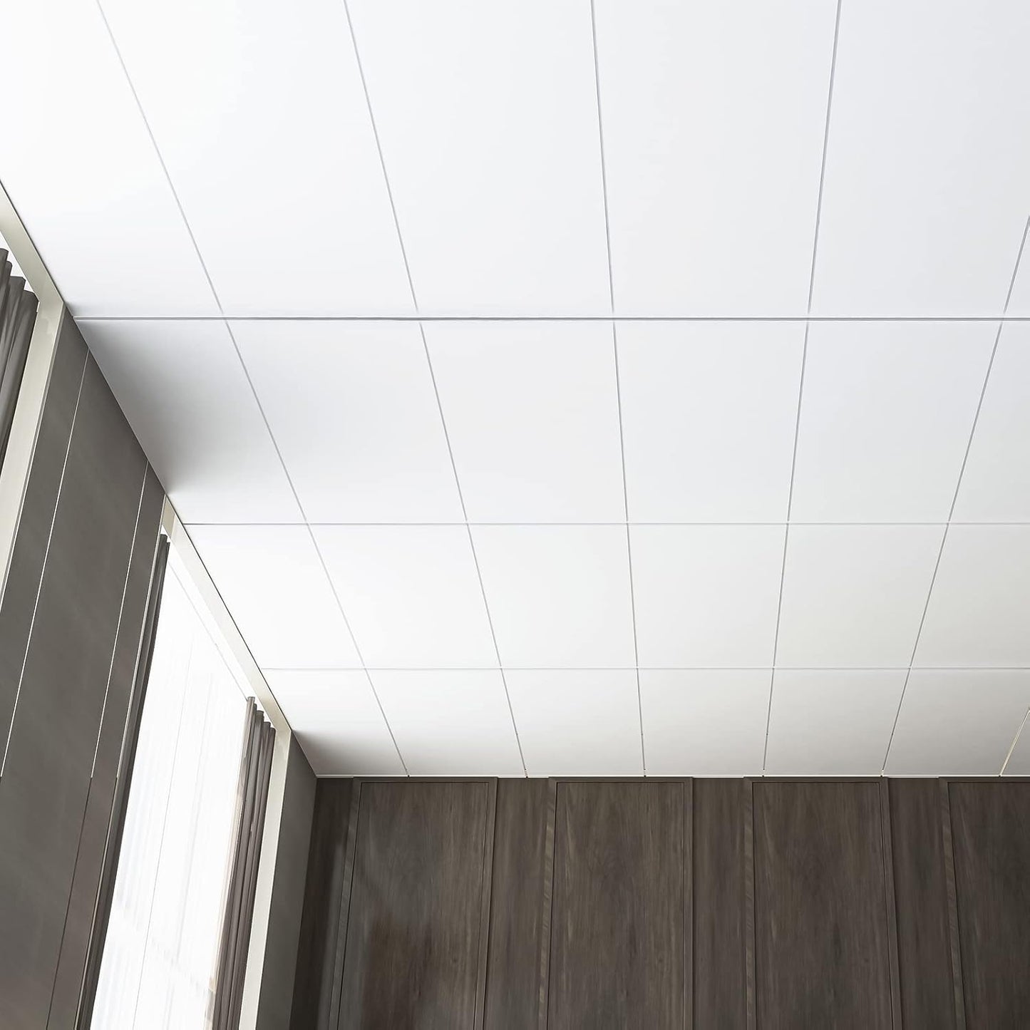 Smooth Drop Ceiling Tile x / Rectangle White / 24*48 / 2 Inch / Set of 10