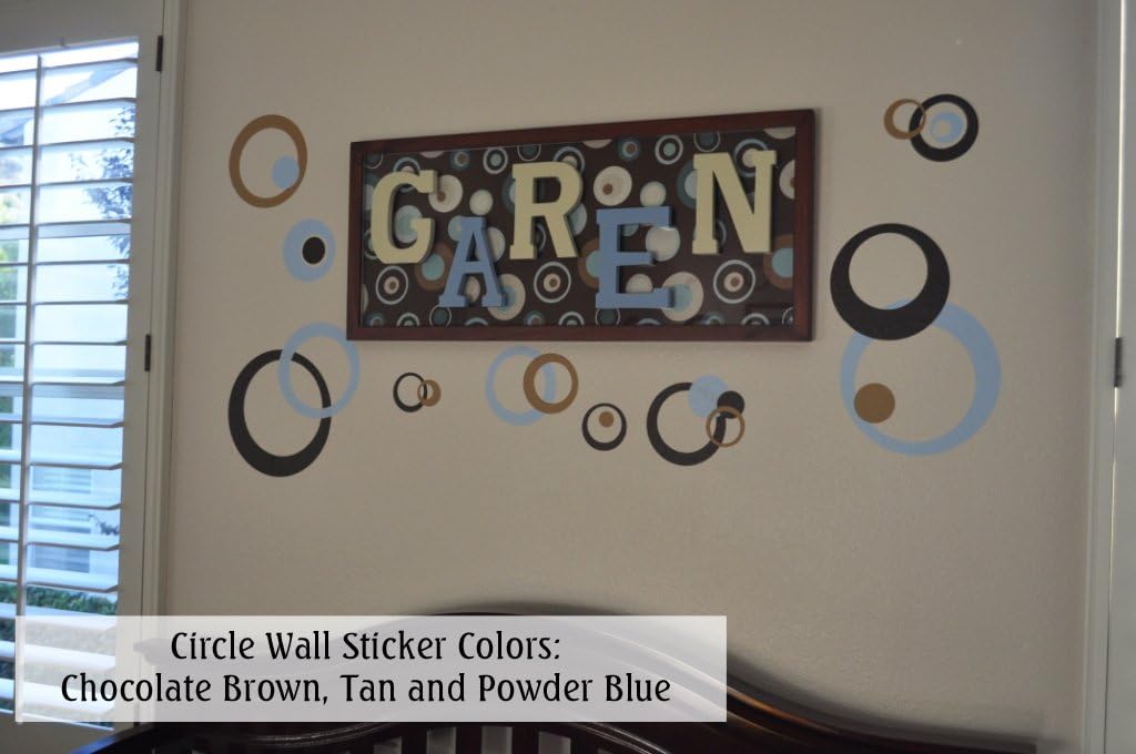 Wall Vinyl Sticker Decal Circles / Teal / 11 Inch