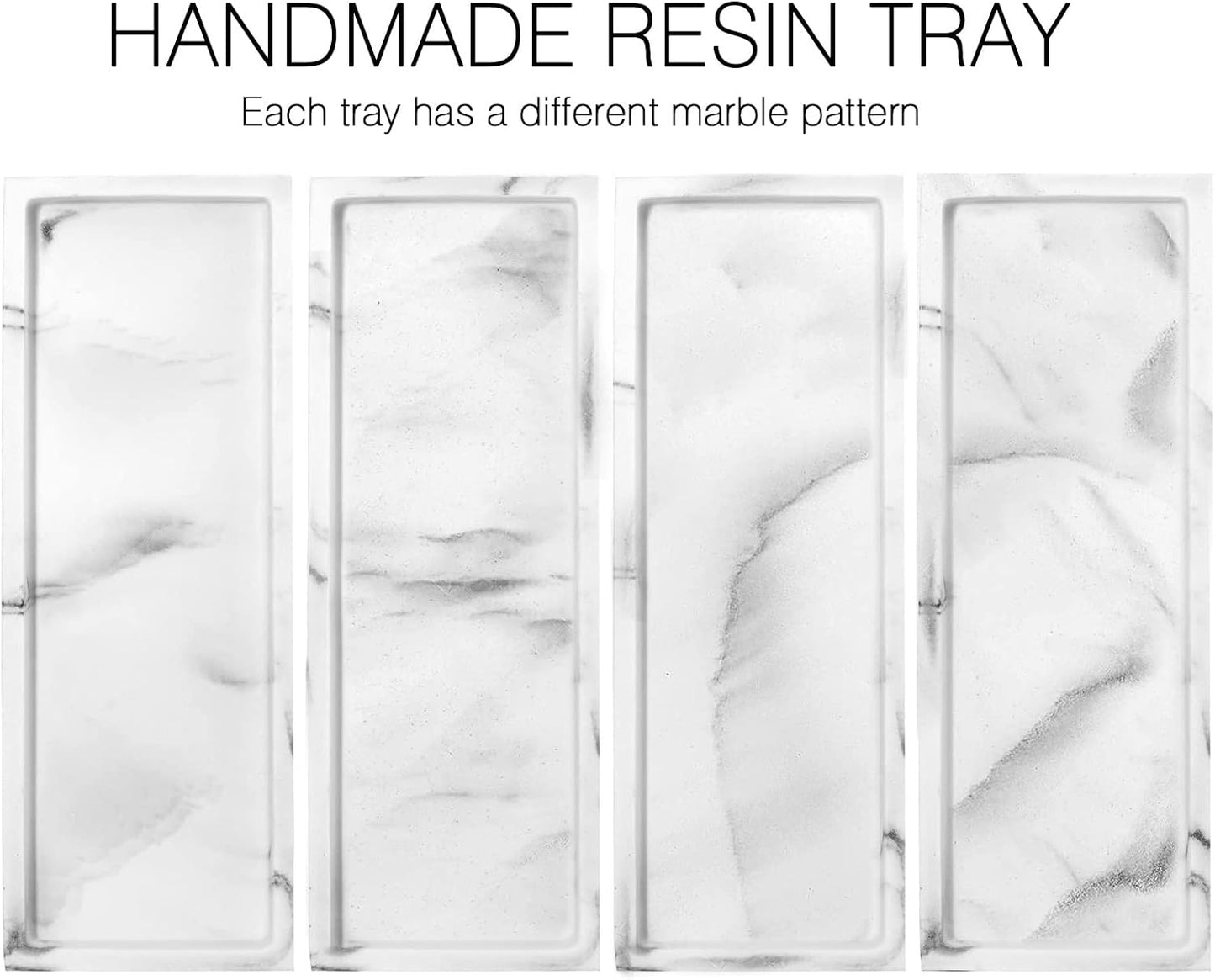 Vanity Tray / Resin Kitchen Sink Trays / D - Gravel White / Small