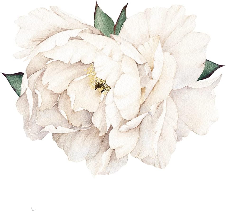 Jumbo Peony Watercolor Wall Decals
