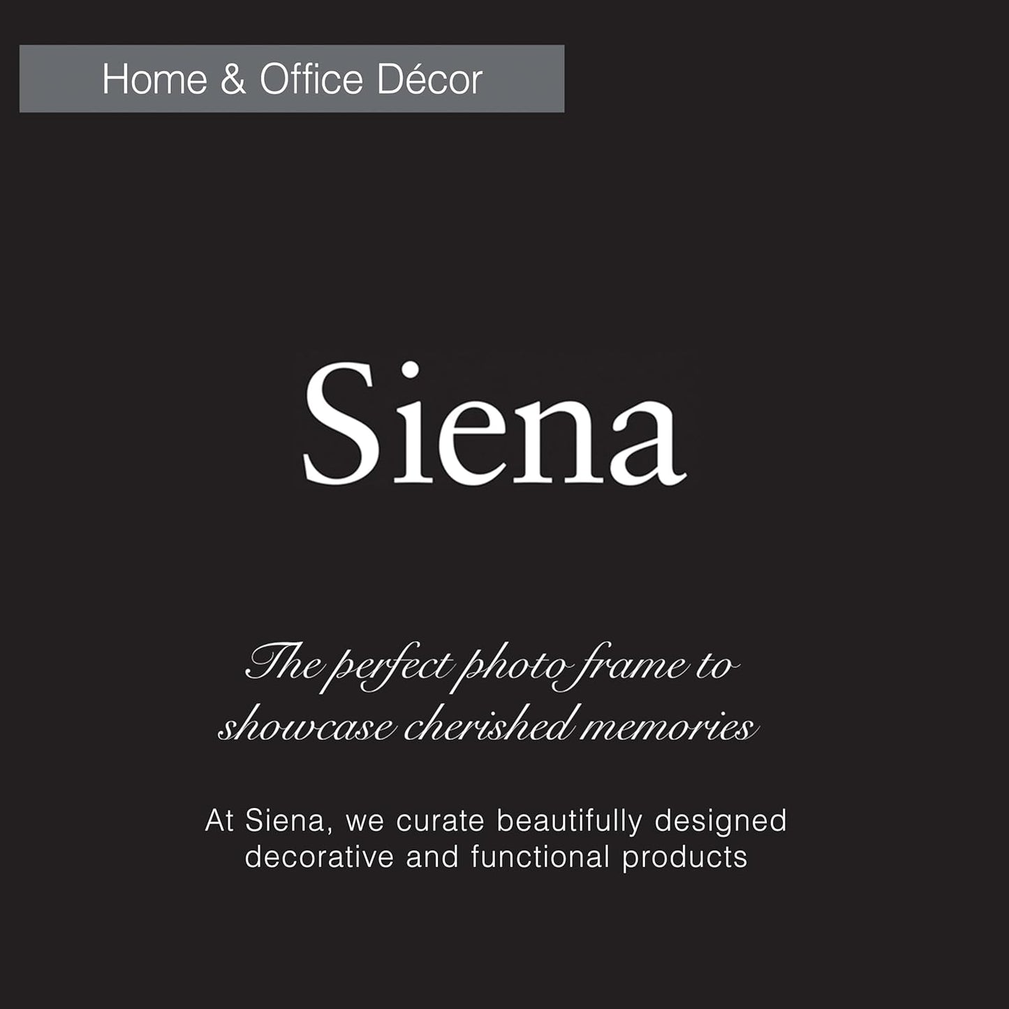 Siena Double Border Plain Silver Picture Frame, Tarnish Resistant Finish, Perfect Photo Frame for any End Table