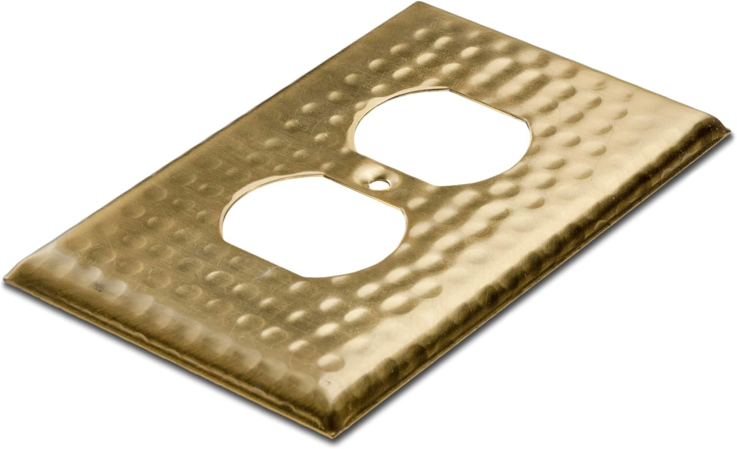 Monarch Abode Duplex Outlet Cover Plate – 1-Gang Brushed Gold Plug Wall Plates, Electrical Outlet Cover Plates