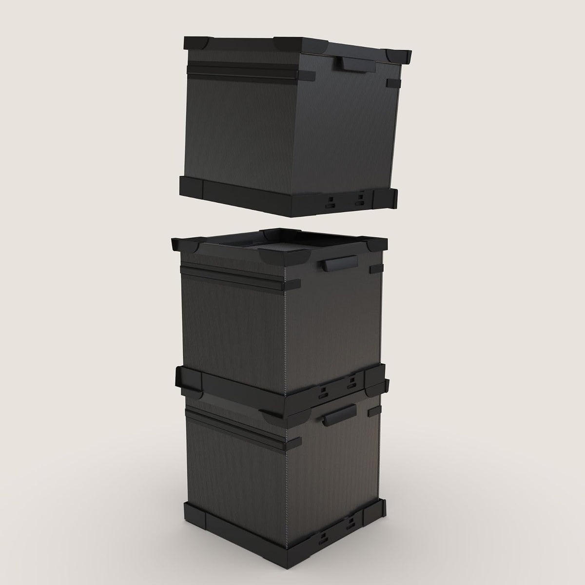 HumminGuru FlexiCube Vinyl Record Storage Box β Stackable Organizer for 12β Records, Holds 70 LPs | Modular Vinyl Shelf