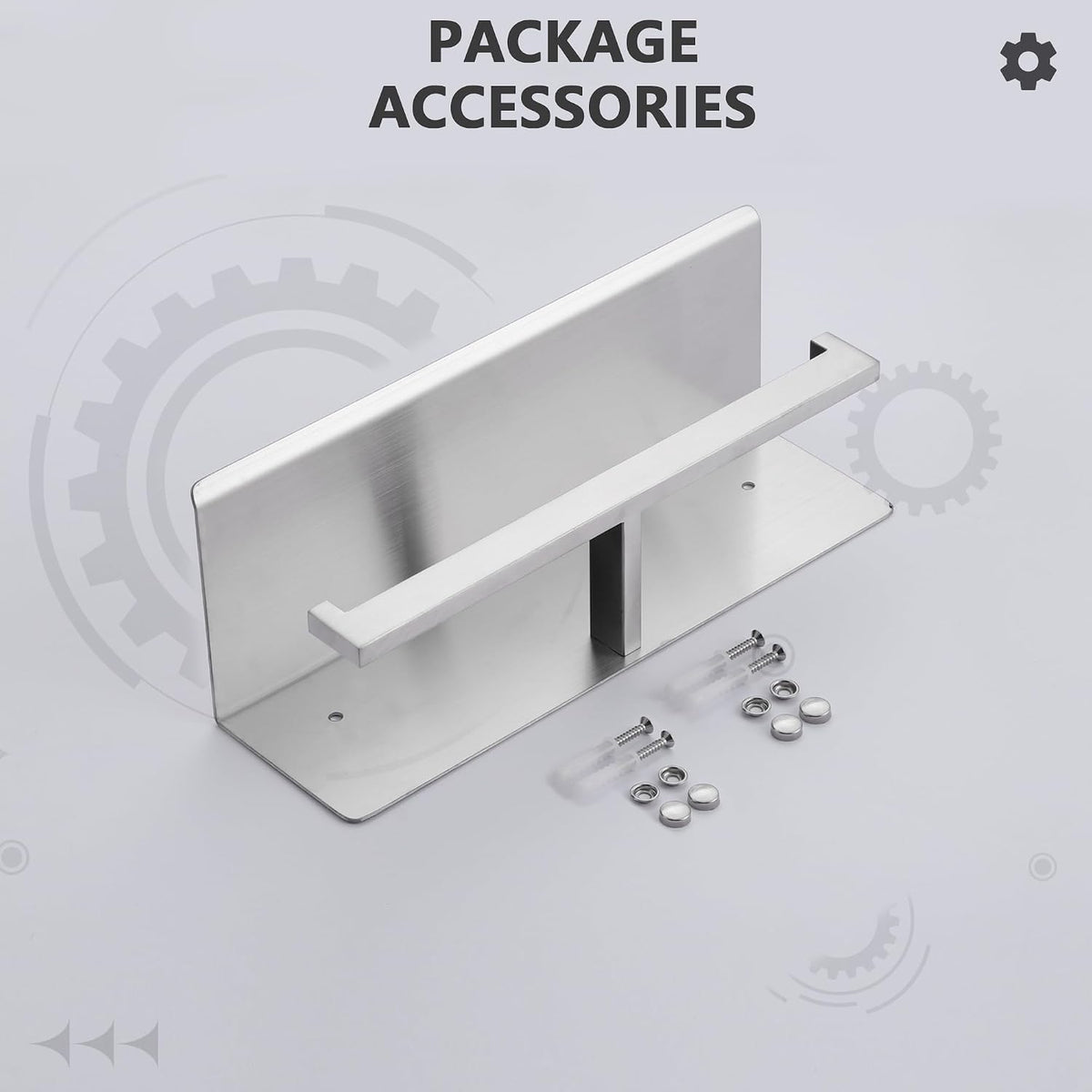 LANC Double Toilet Paper Holder with Shelf, Brushed Nickel Commercial Toilet Tissue Roll Dispenser with Phone Shelf 304