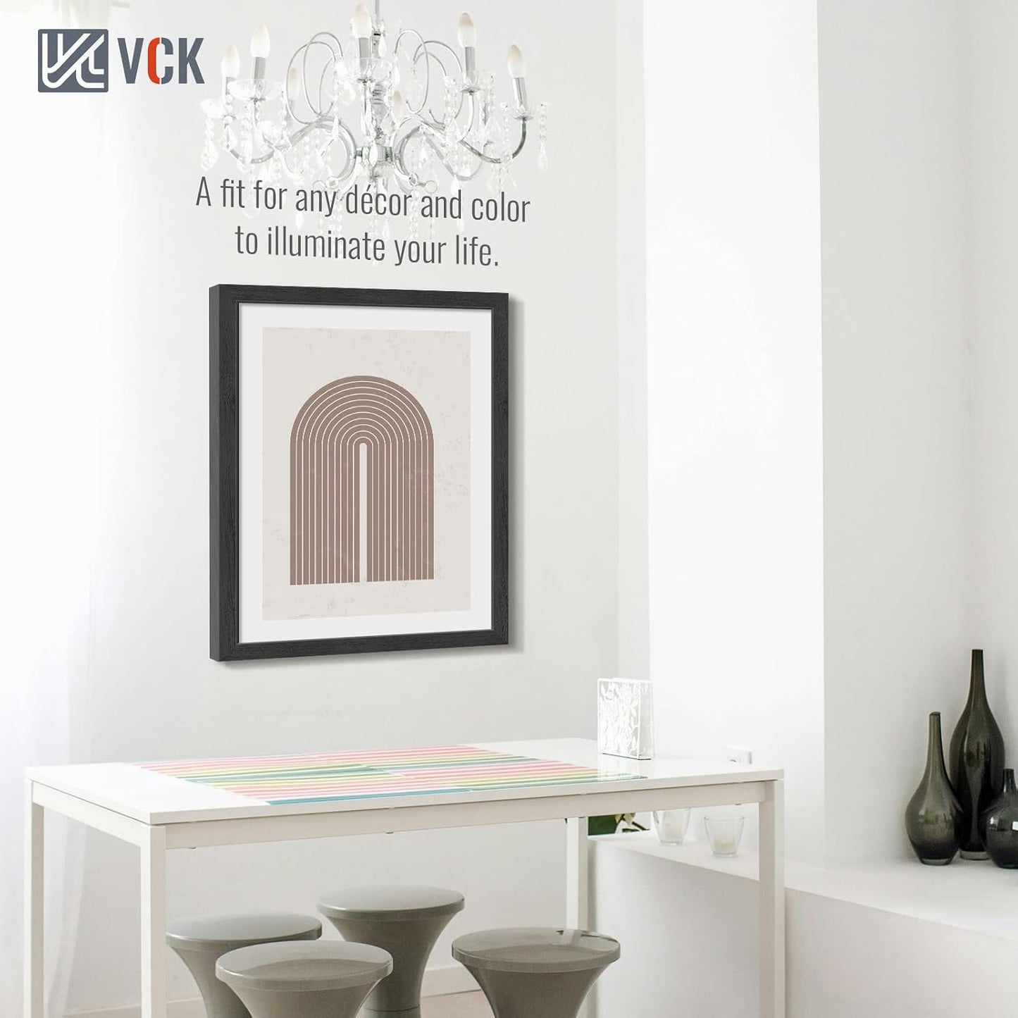 VCK 18x24 Poster Frames Set of 3, Black Woodgrain, Wall Hanging | Wide Border, Exclusive Woodgrain, Shatterproof