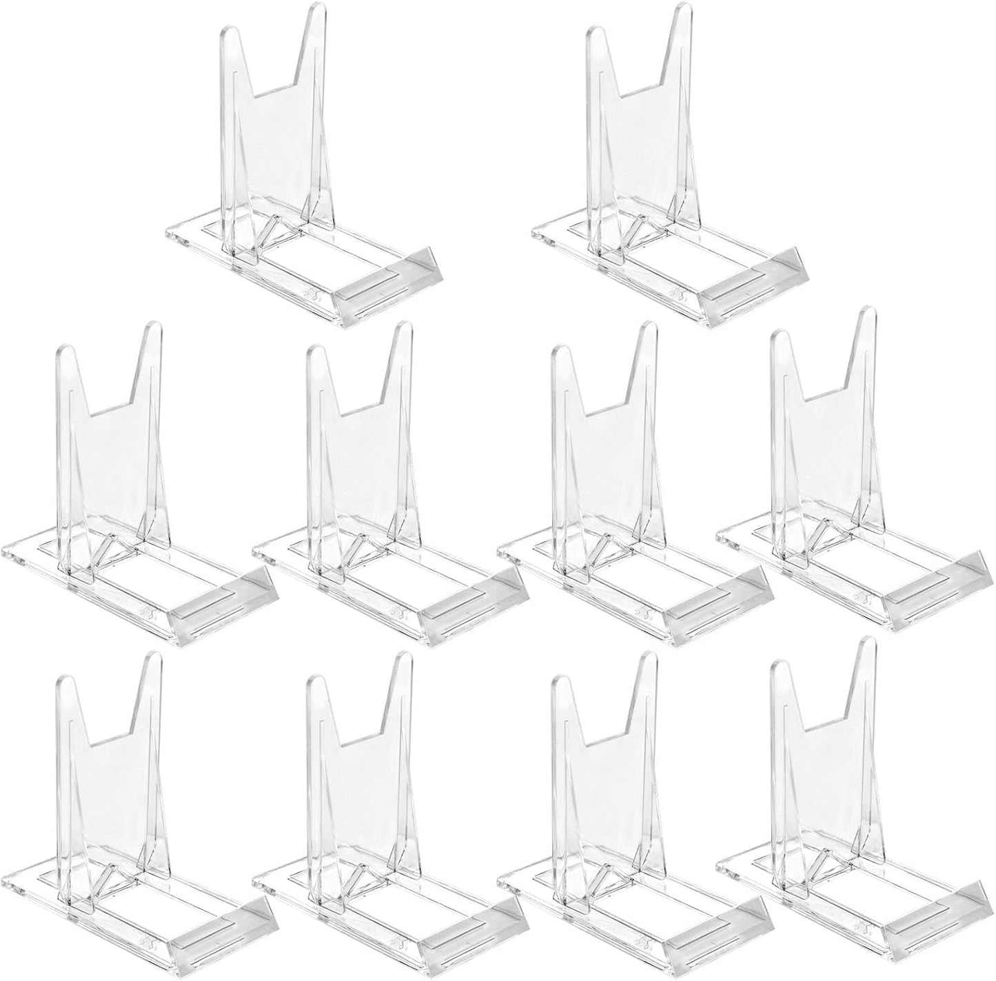 Book Display Stands Adjustable Easel Collector Display Holder Acrylic Book Easel / Clear / Set of 10