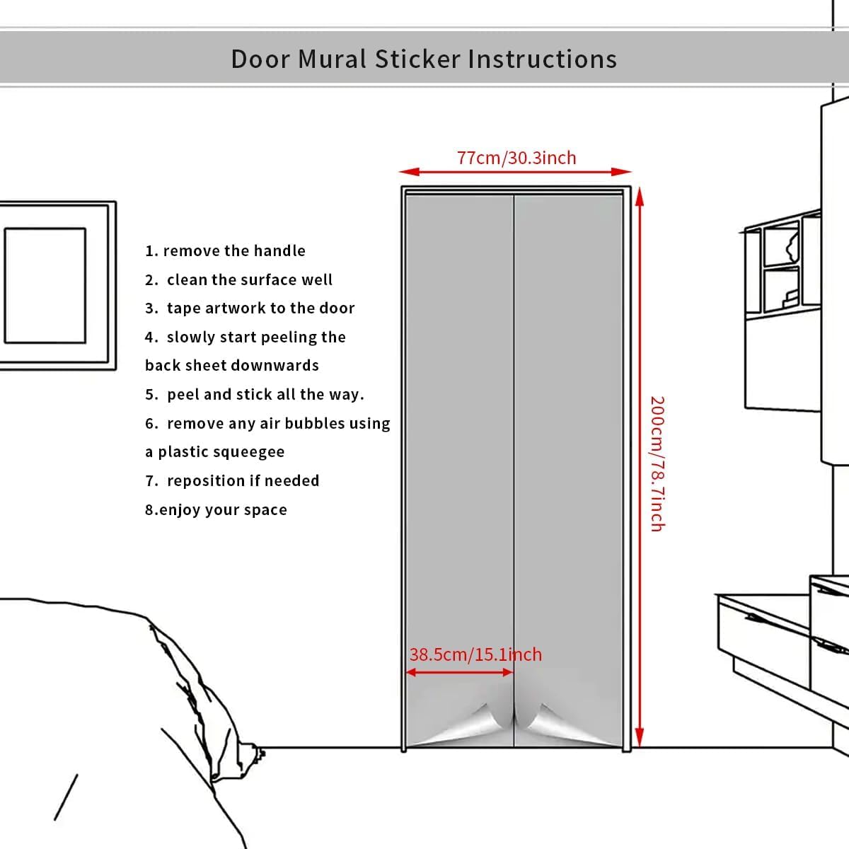 3D Door Sticker Wallpaper / Dm-062
