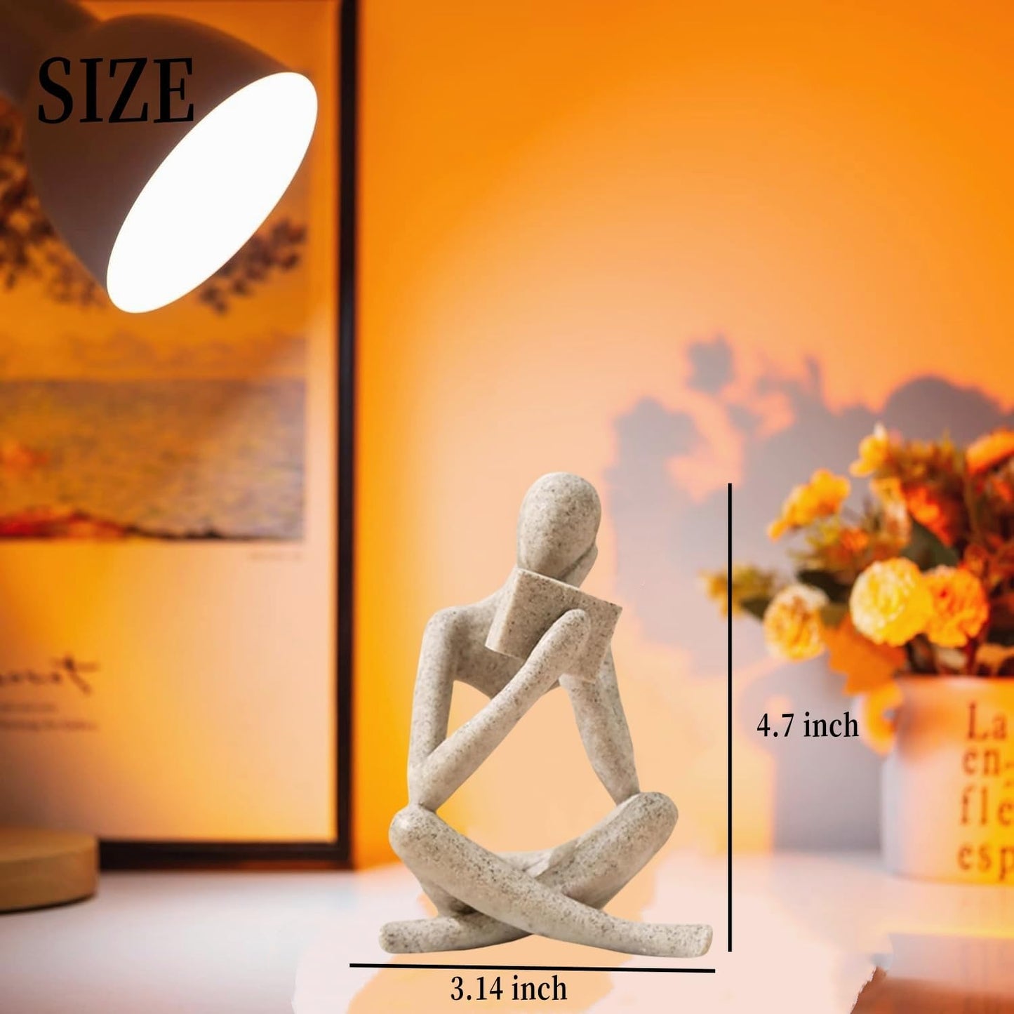 Modern Aesthetic Figurine Decoration Status / Sandstone / Set of 2