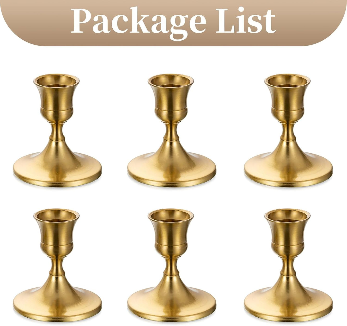 Sziqiqi Candlesticks Holder for Wedding Table Centerpiece - Gold Taper Candle Holders Candle Stick Holder Bulk for