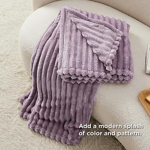 Bedsure Soft Twin XL Blanket for Bed Dorm Light Purple 66"x90"