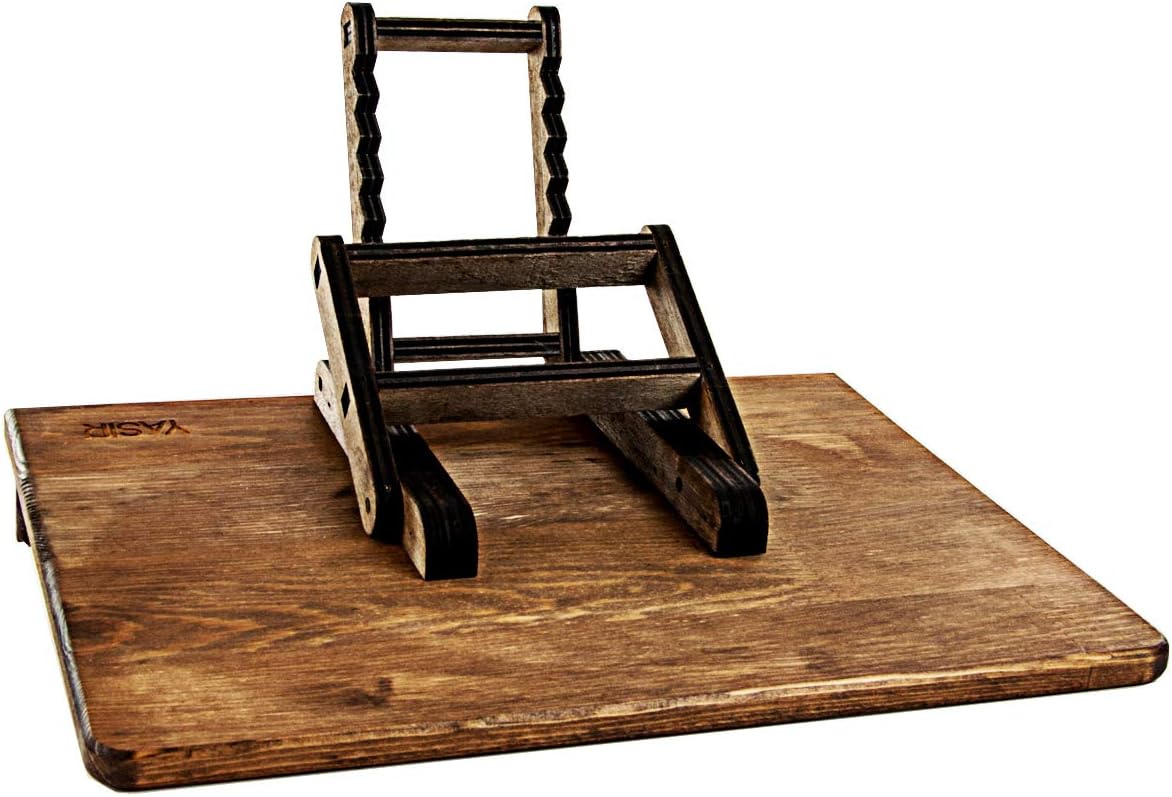 ihvan online, Vintage Wooden Book Holder Stand, Portable and Adjustable Cookbook Holder, Tablet Recipe Book Bible or