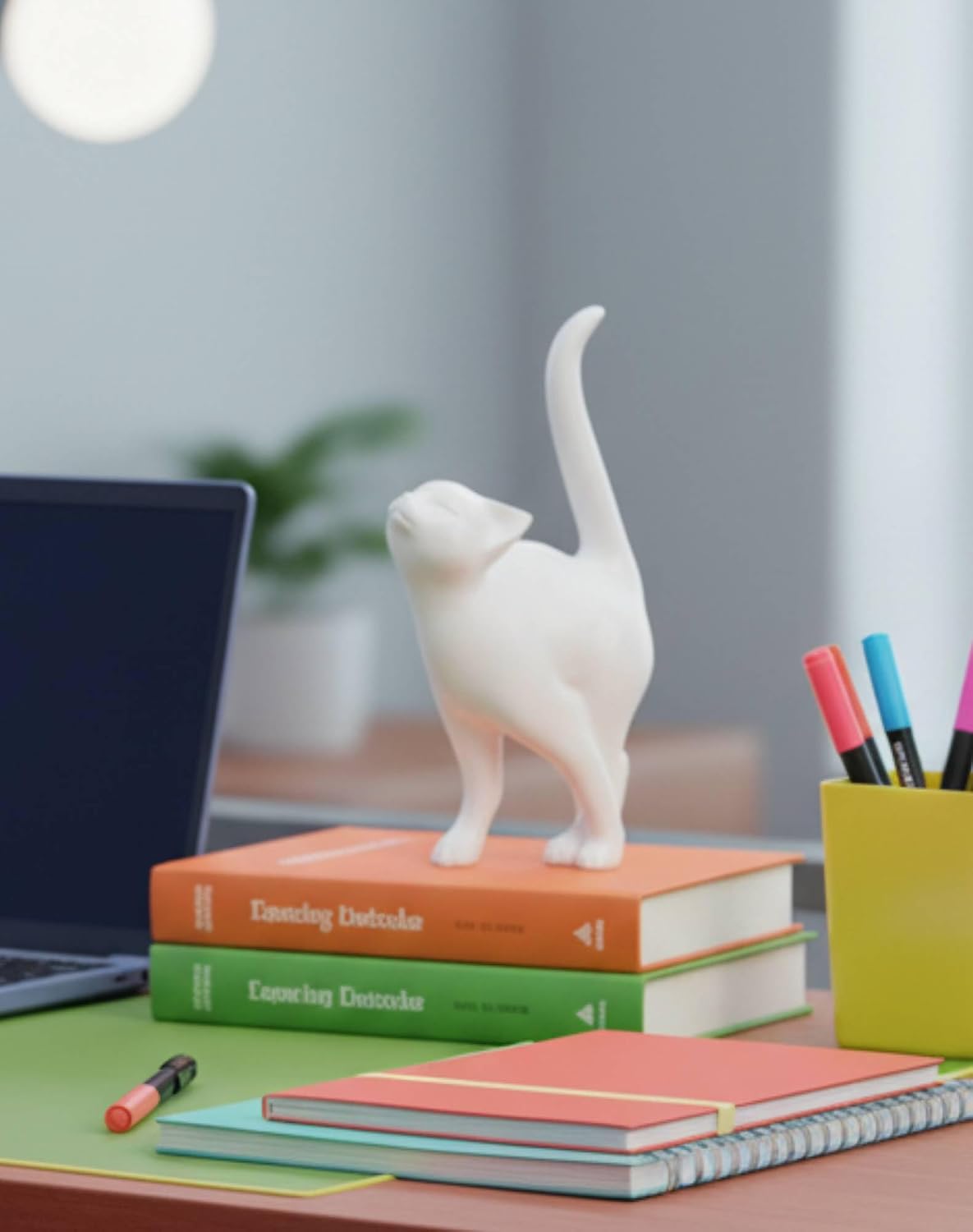 Cat Statue Home Decor Cat-Figurine / Single Cat / 7.5 x 4 x 14.5