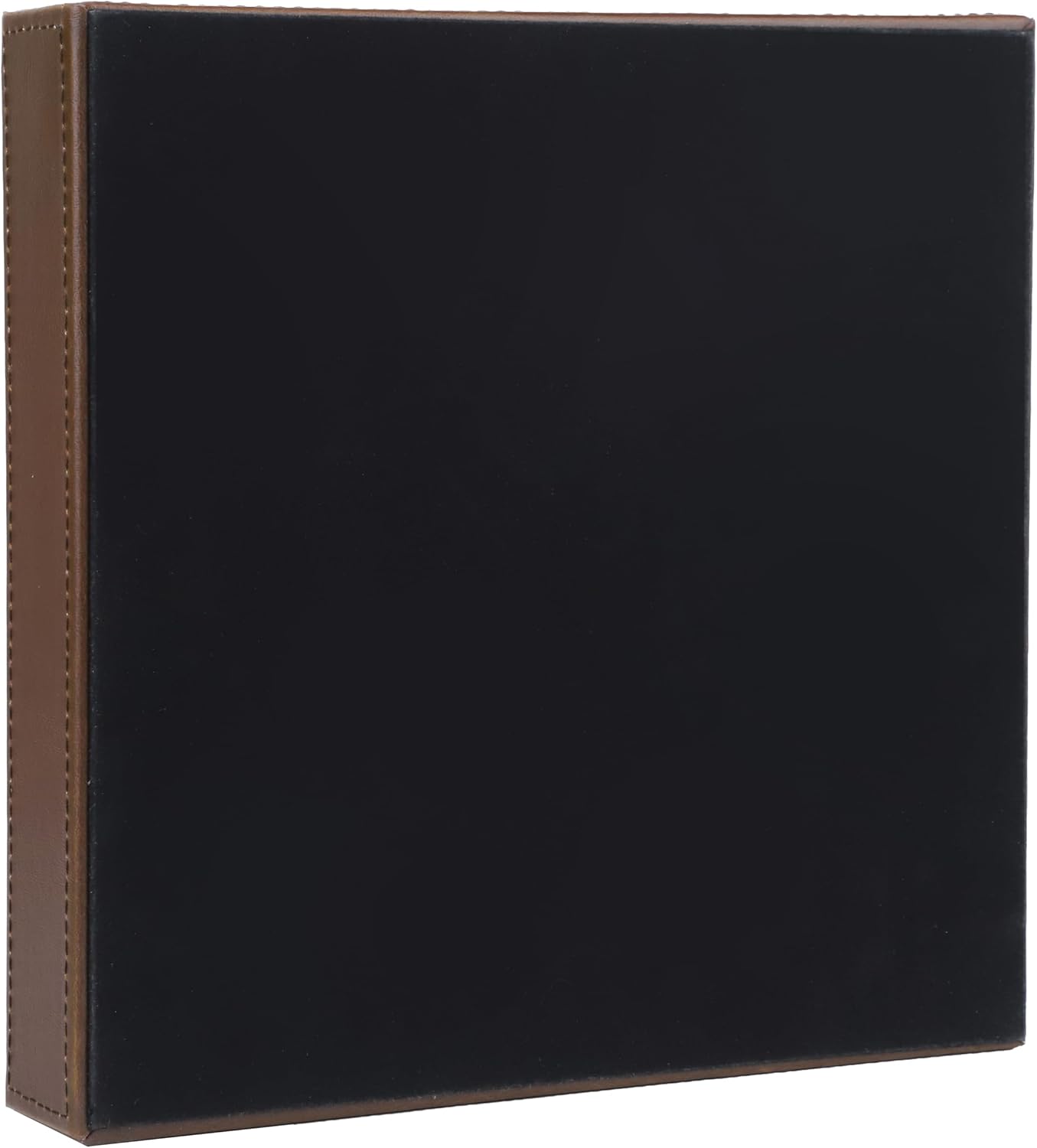 Faux Leather Vanity Tray / Brown / 10 x 10 x 1.8