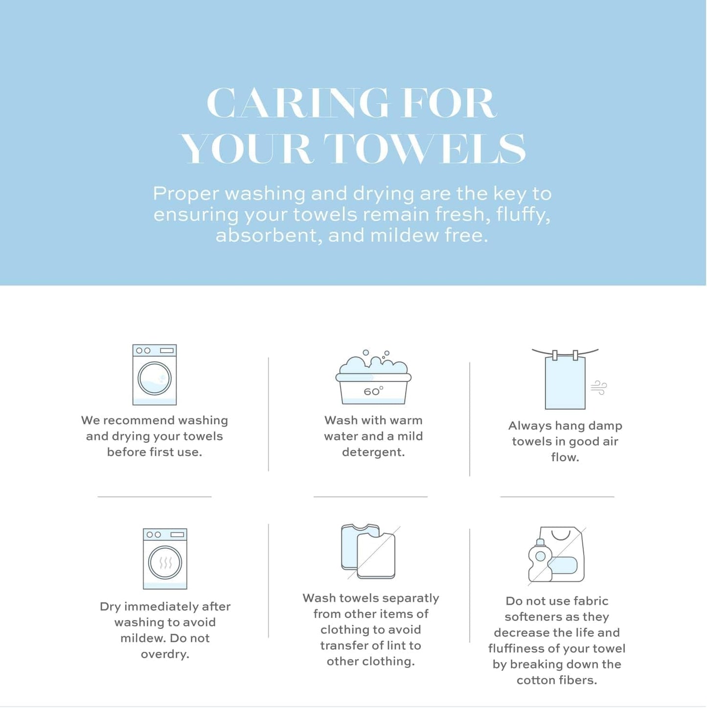 White Classic Luxury Bath Towel Set of 8 Pieces - 100% Turkish Cotton Highly Absorbent Towels for Bathroom, 2 Luxury
