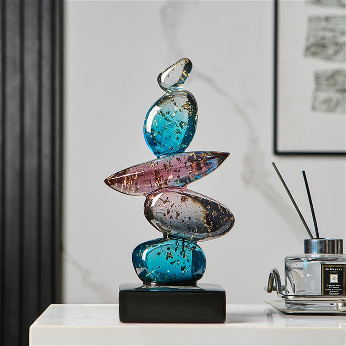 Resin Pebble Shape Sculpture Decor -Aesthetic Home Decor