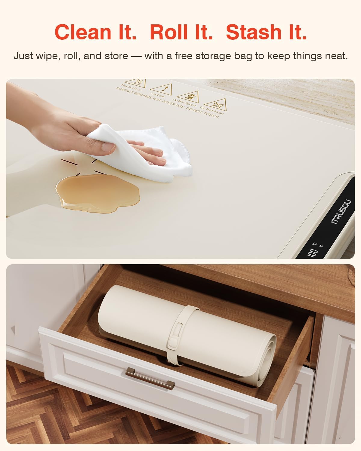 Electric Warming Tray 99H Continuous Heat / 25 x 16 / 120V / Beige