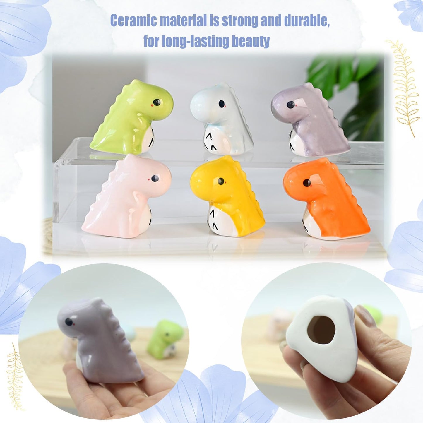 Animal Toilet Bolt Covers Decorative for Bottom / Dinosaur-yellow / Set of 2