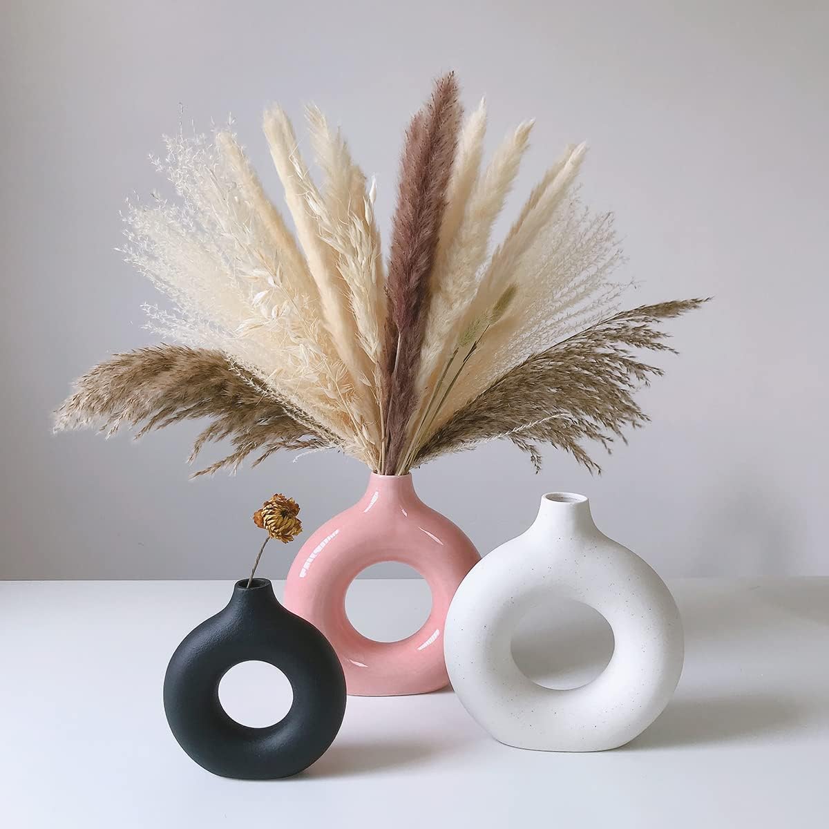Ceramic Vases for Pampas Grass / White / Medium