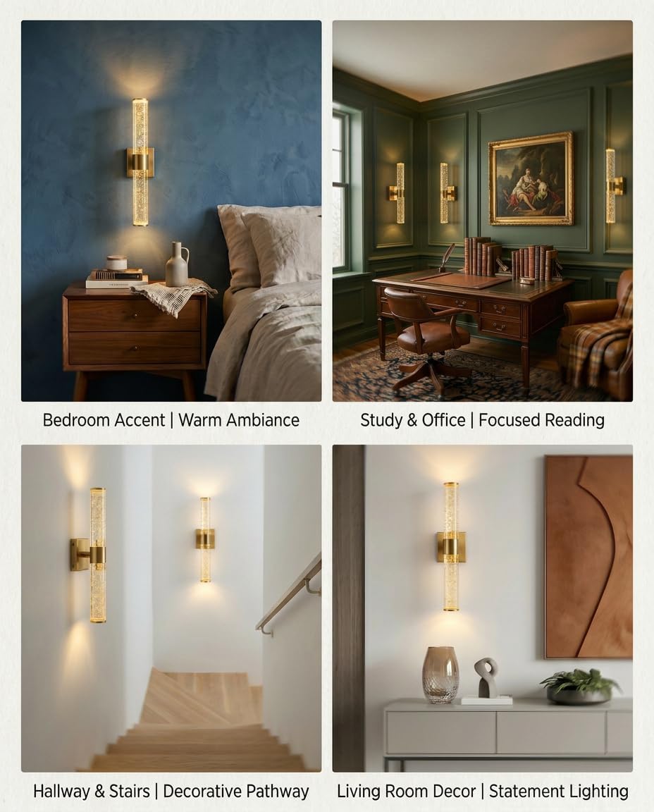 Wall Sconces,Battery Operated Wall Sconce with 16000mAh -1 PCS | Smart Auto-Off,Rechargeable Wall Lights with 30ft