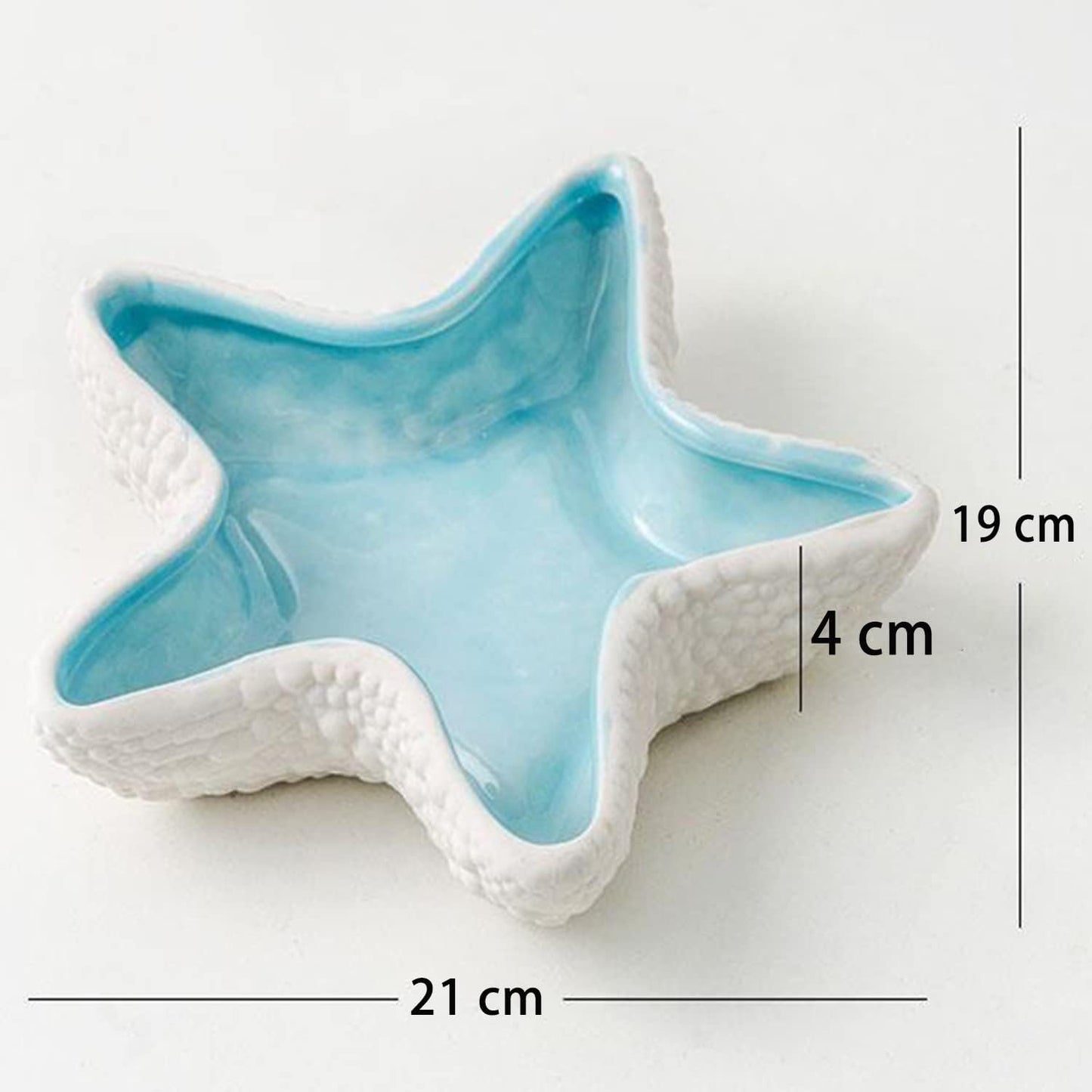 Large Shell Jewelry Dish Tray Ceramic / Shell Decorative Trays for Home Decor / 8.2 x 7.5 x 1.6