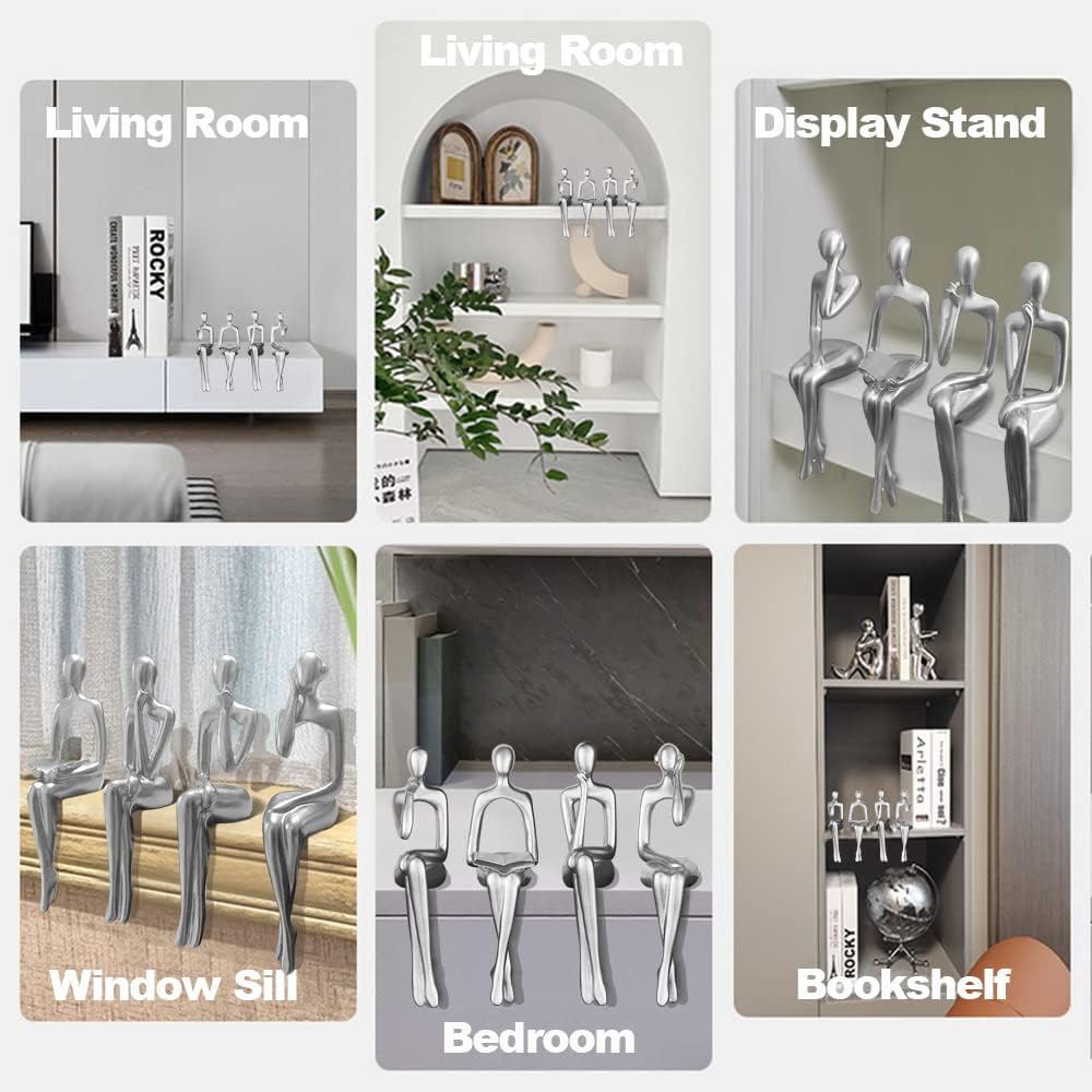 Statues / Accent Decor Thinker Statuem / Silver