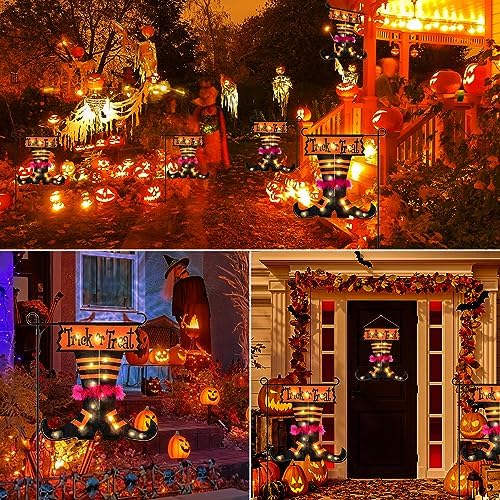 Lighted Halloween Garden Flag,12x18 Inch Solar Powered Yard Flag