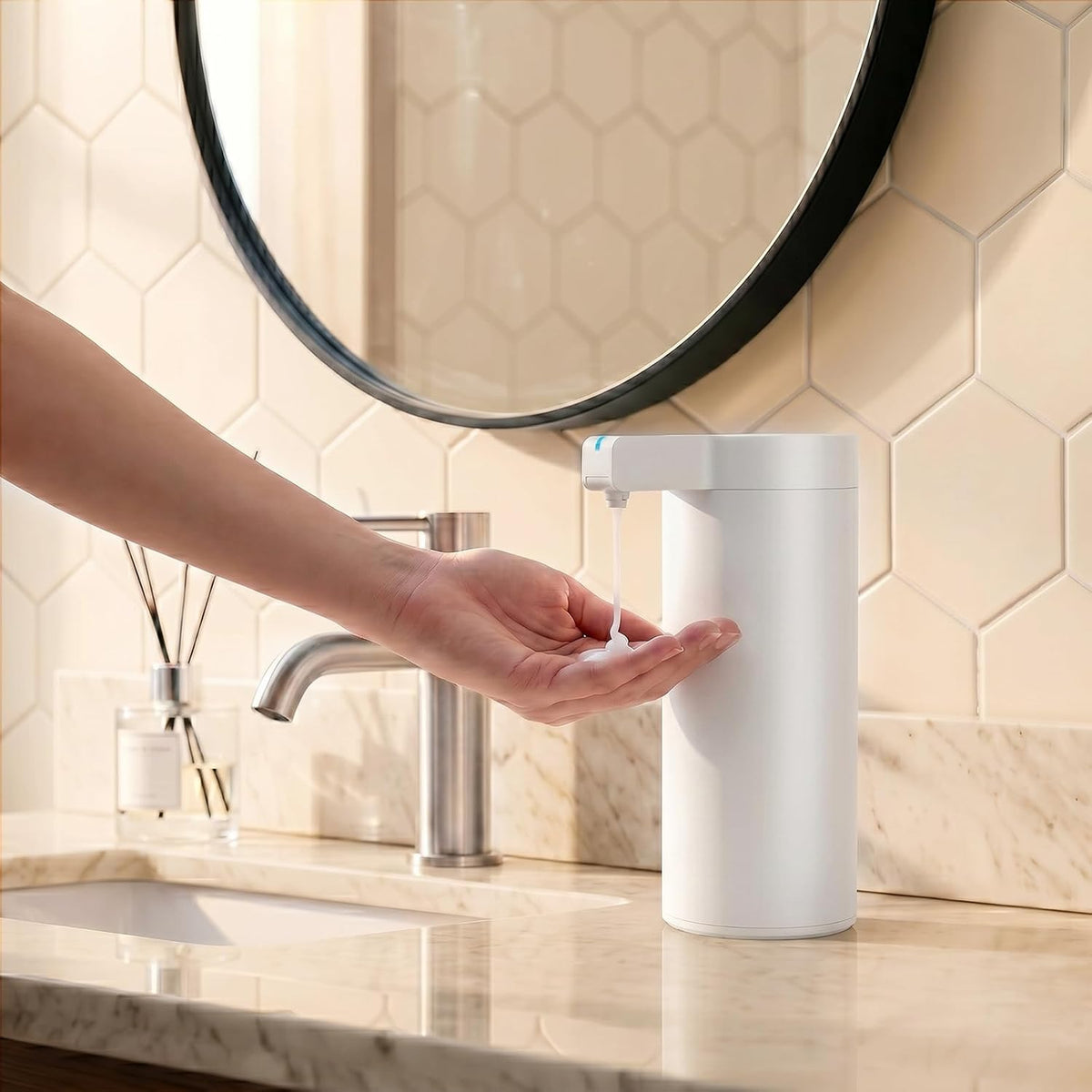 Touchless Automatic Soap Dispenser – 3 Adjustable Dispensing Modes, Fast Sensor, USB Rechargeable Soap Dispenser for