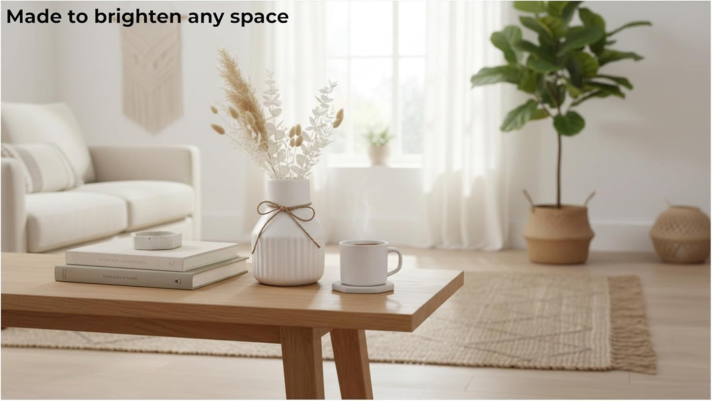 Ceramic Vase for Pampas Grass / White