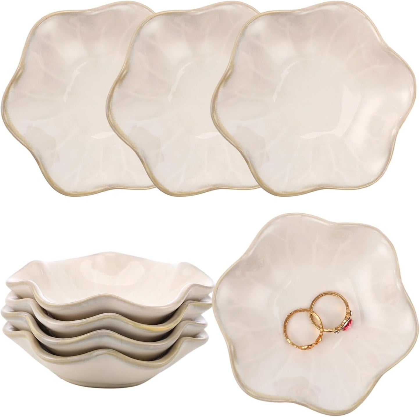 Small Trinket Trays / White / Set of 9