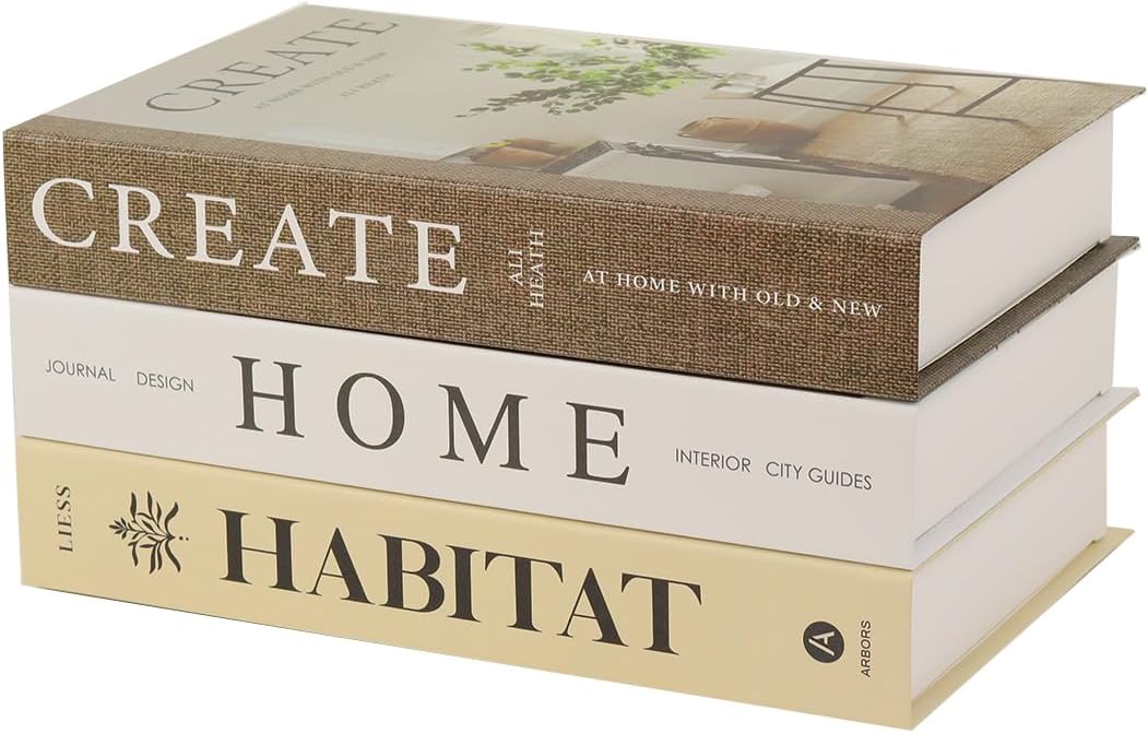 Faux Decorative Books / 3-home Create Habitat / Set of 3