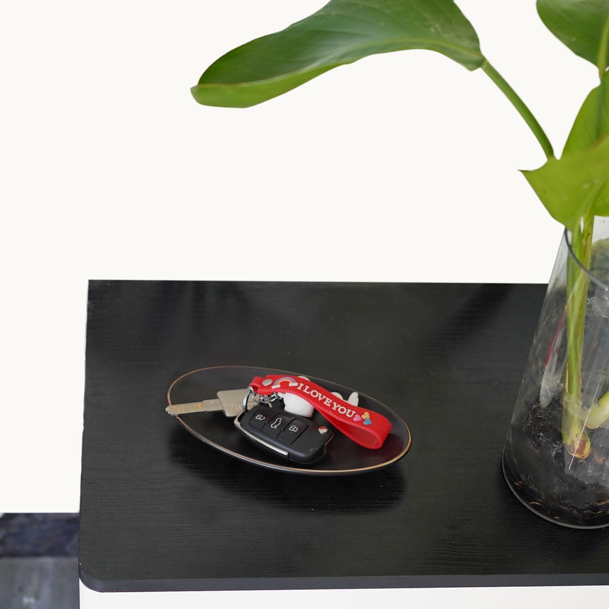 Key Dish Tray Catch All Bowl / Black / 7 x 4