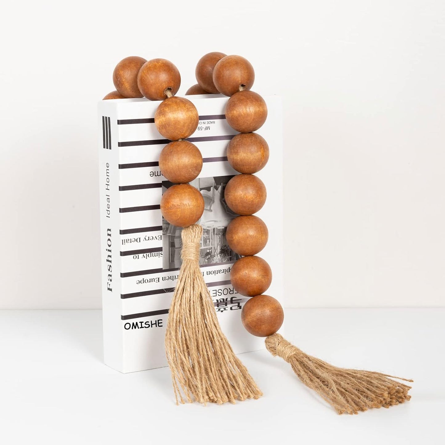Extra Large Wood Bead Garland Brown / 7 Brown / 41 Inches