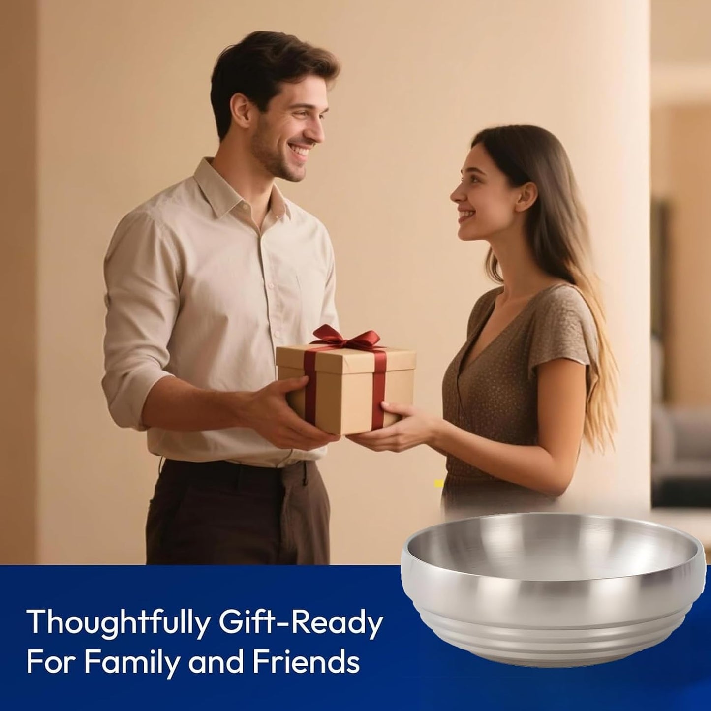 Stainless Steel Fruit Bowl / Silver