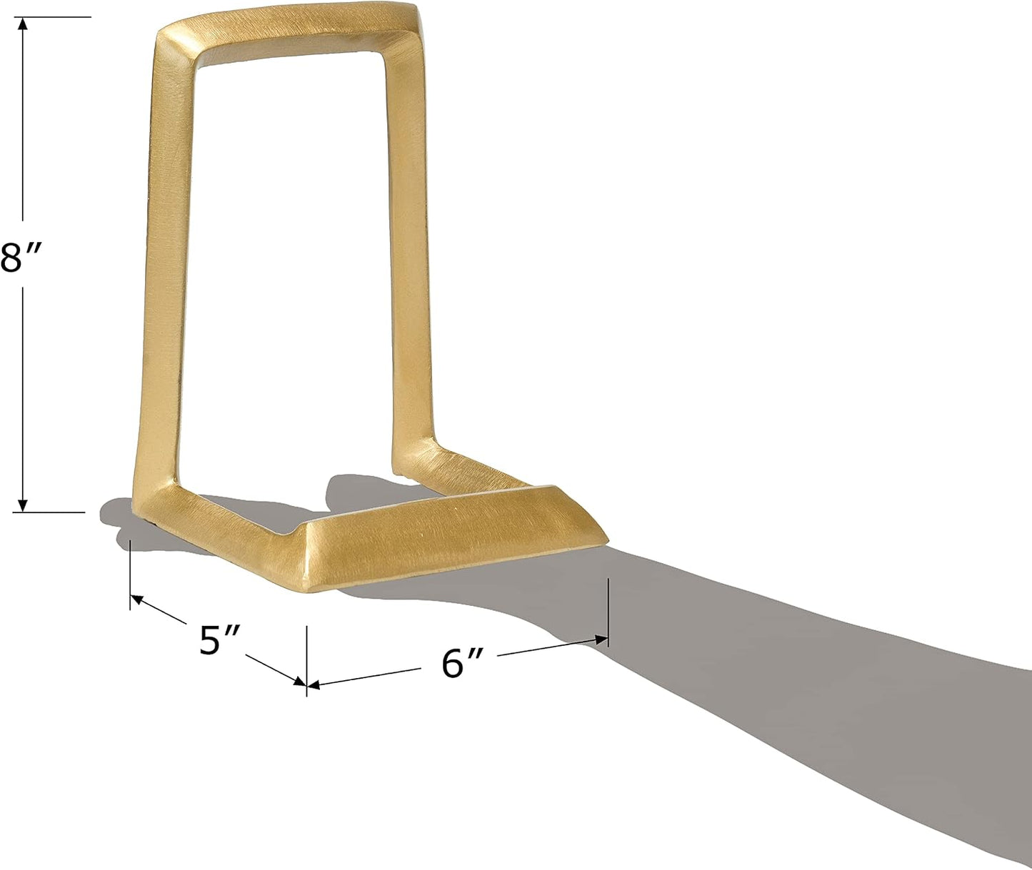 8" Decorative Metal Display Plate Stand and Art Holder Easel in Distressed Finish / Gold