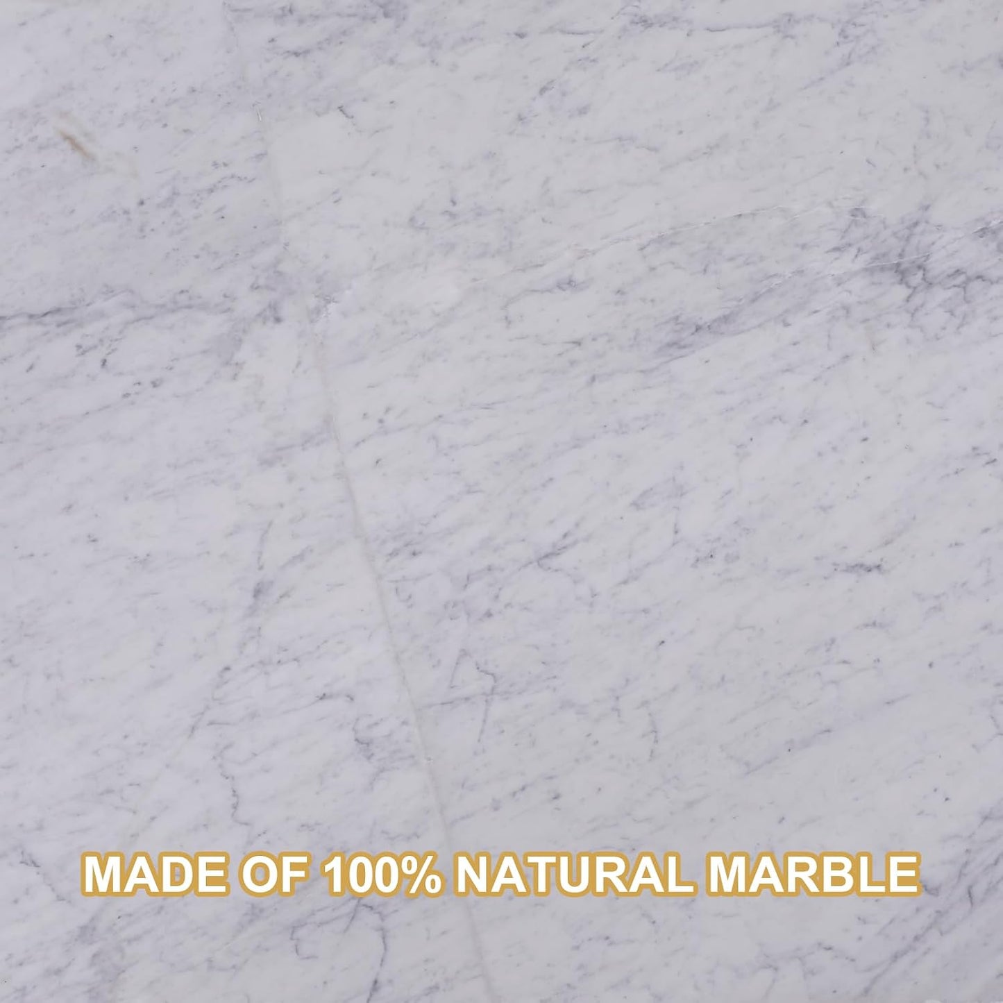 Carrara Marble Paper Towel Holder Countertop, 6" Genuine Stone Paper Towel Holder Stand for Kitchen Storage, for