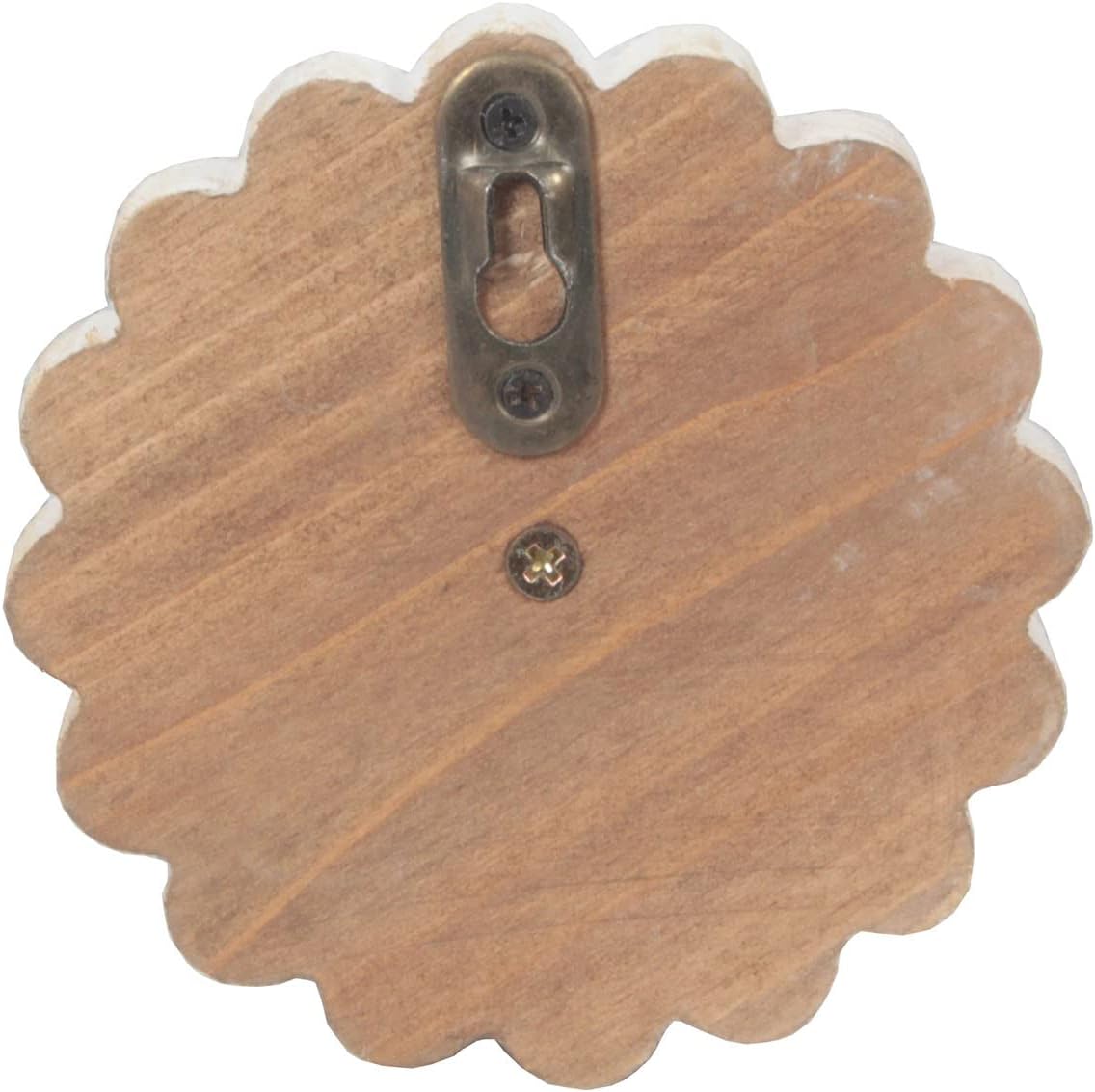 Distress Wood Flower Coat Hooks / Robe Hanger S/2