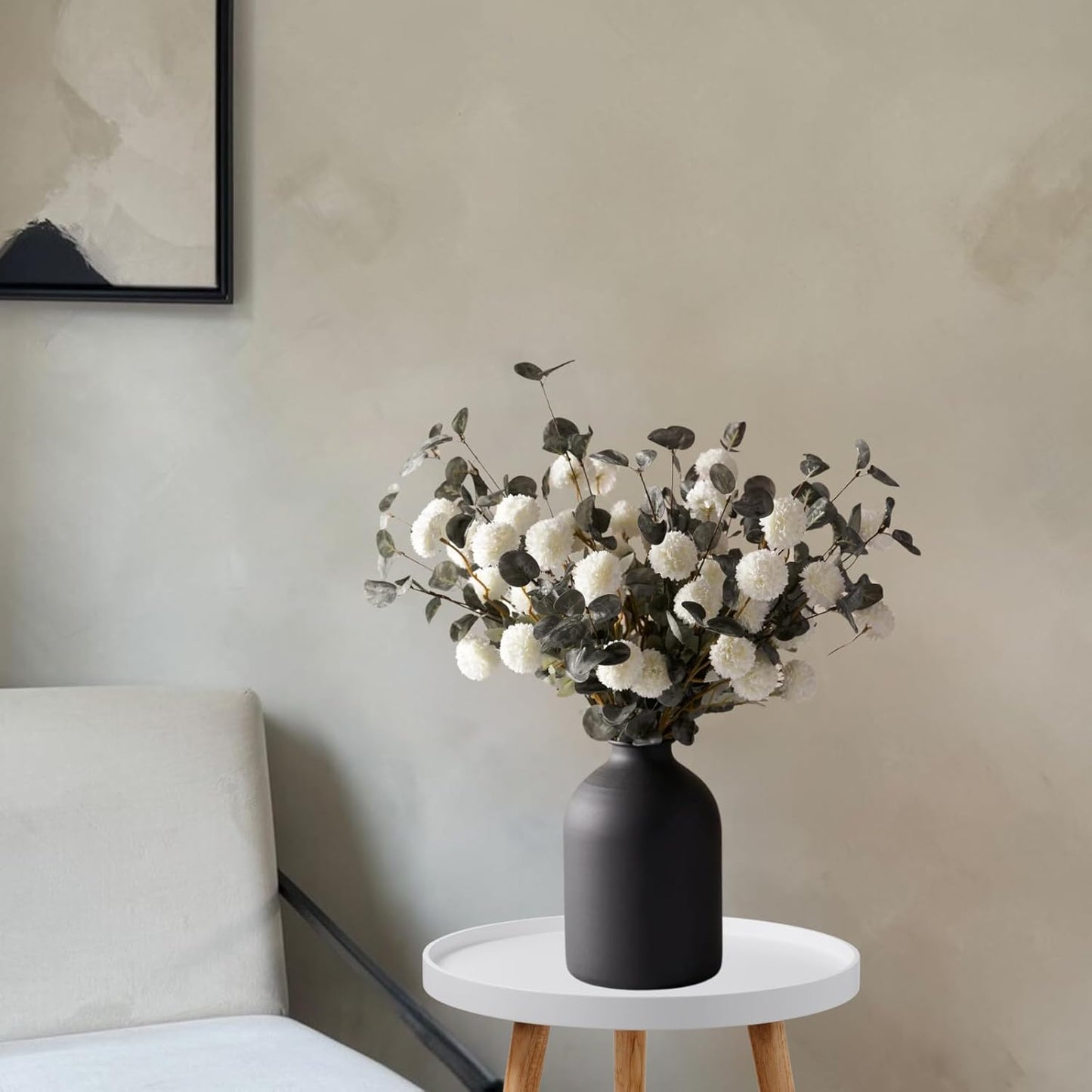 6 Branches Artificial Long Eucalpytus Stems for Tall Vase