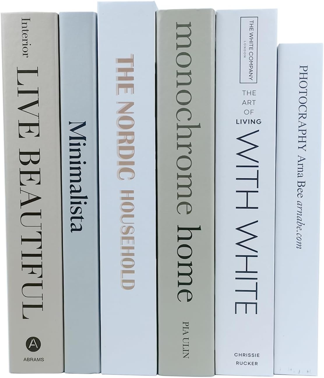 Faux Books for Decoration / Home Style / Set of 6