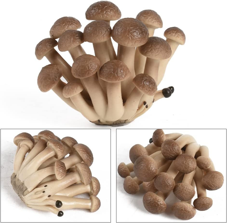 Miniature Mushroom Figurine / Natural / Set of 4