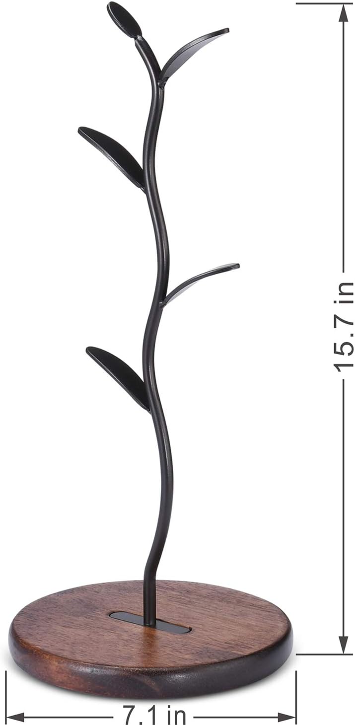 ALLCENER Mug Holder, Countertop Mug Tree, Coffee Mugs & Tea Cup Storage Rack, Coffee Counter Bar Accessory & Kitchen