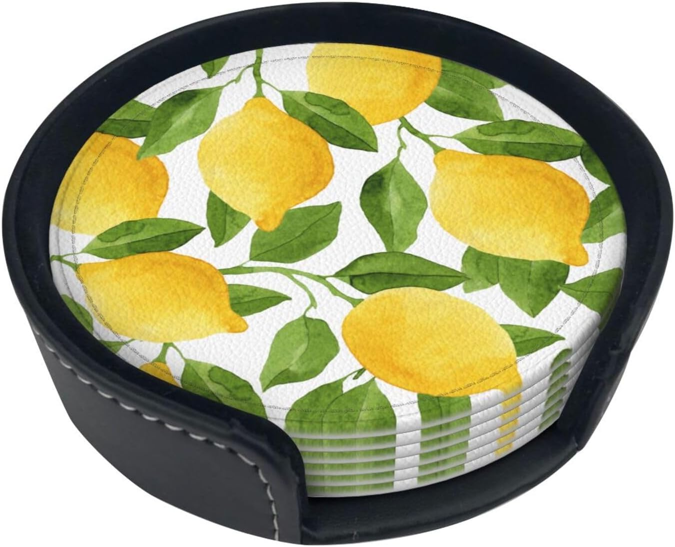 Holder for Tabletop Protection Desk Accessories / Yellow Lemon / Set of 6