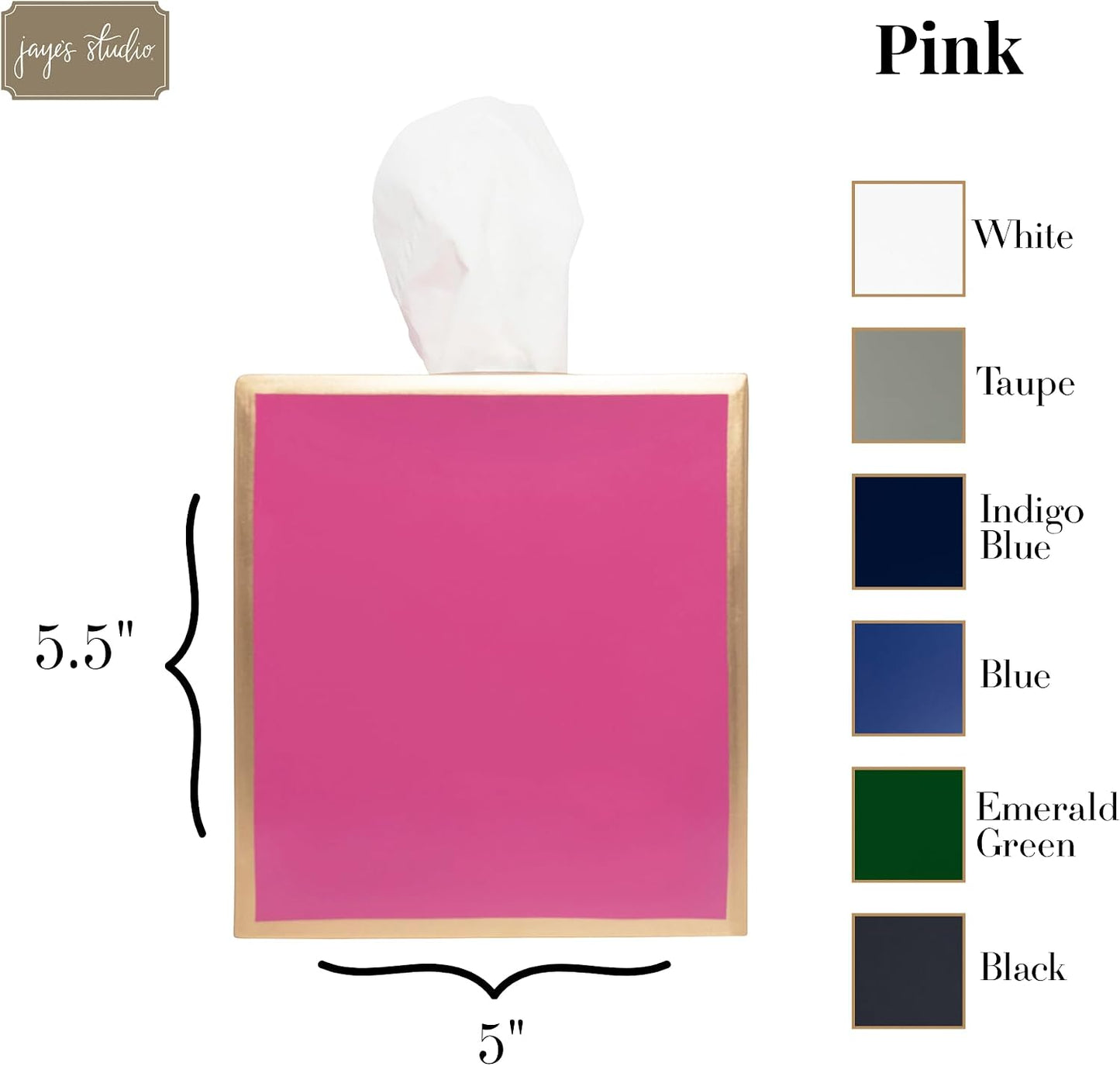 Jaye’s Studio Decorative Square Tissue Box Cover Tissue Holder / Pink