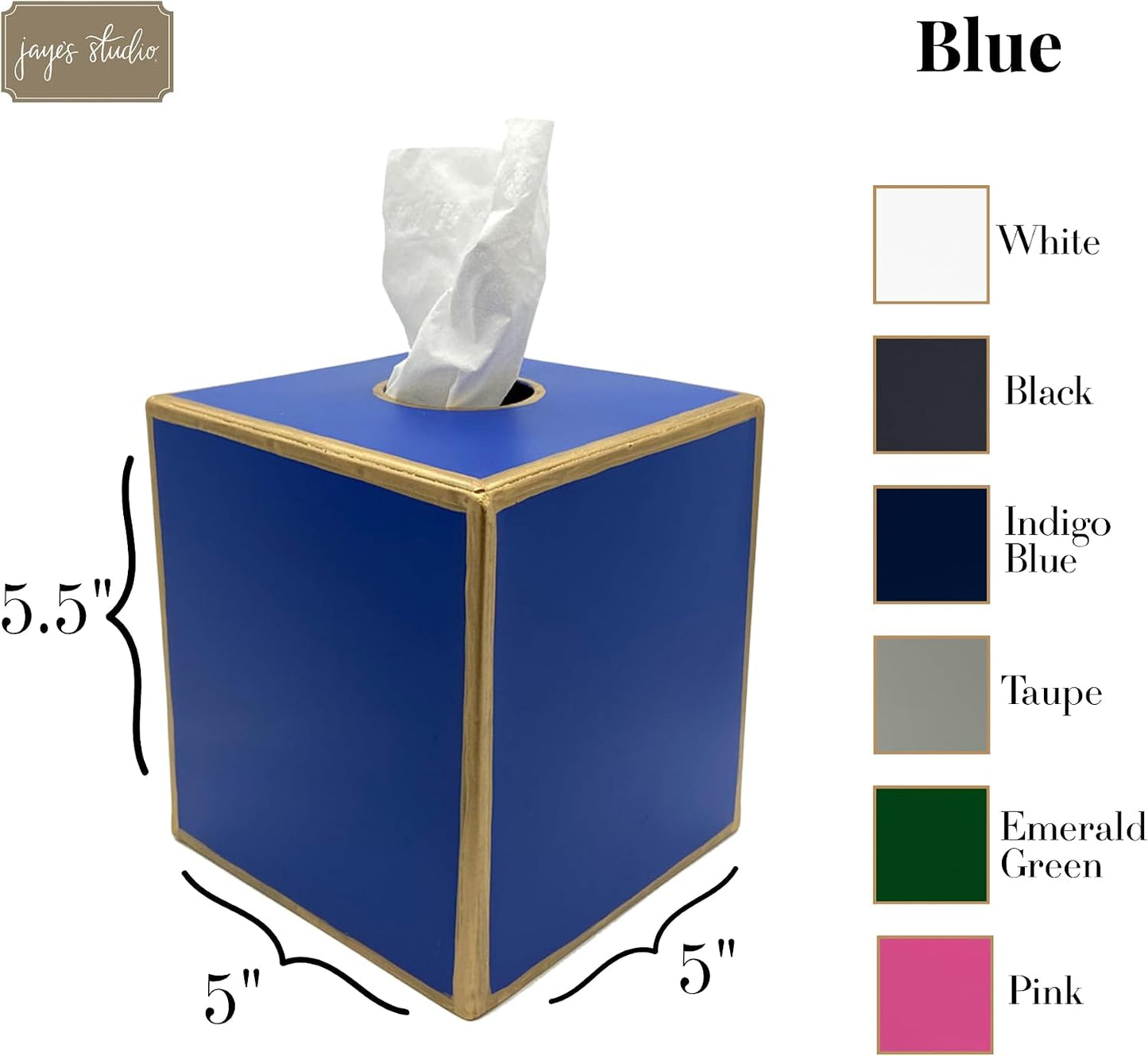 Jaye’s Studio Square Tissue Box Cover Cube / Blue