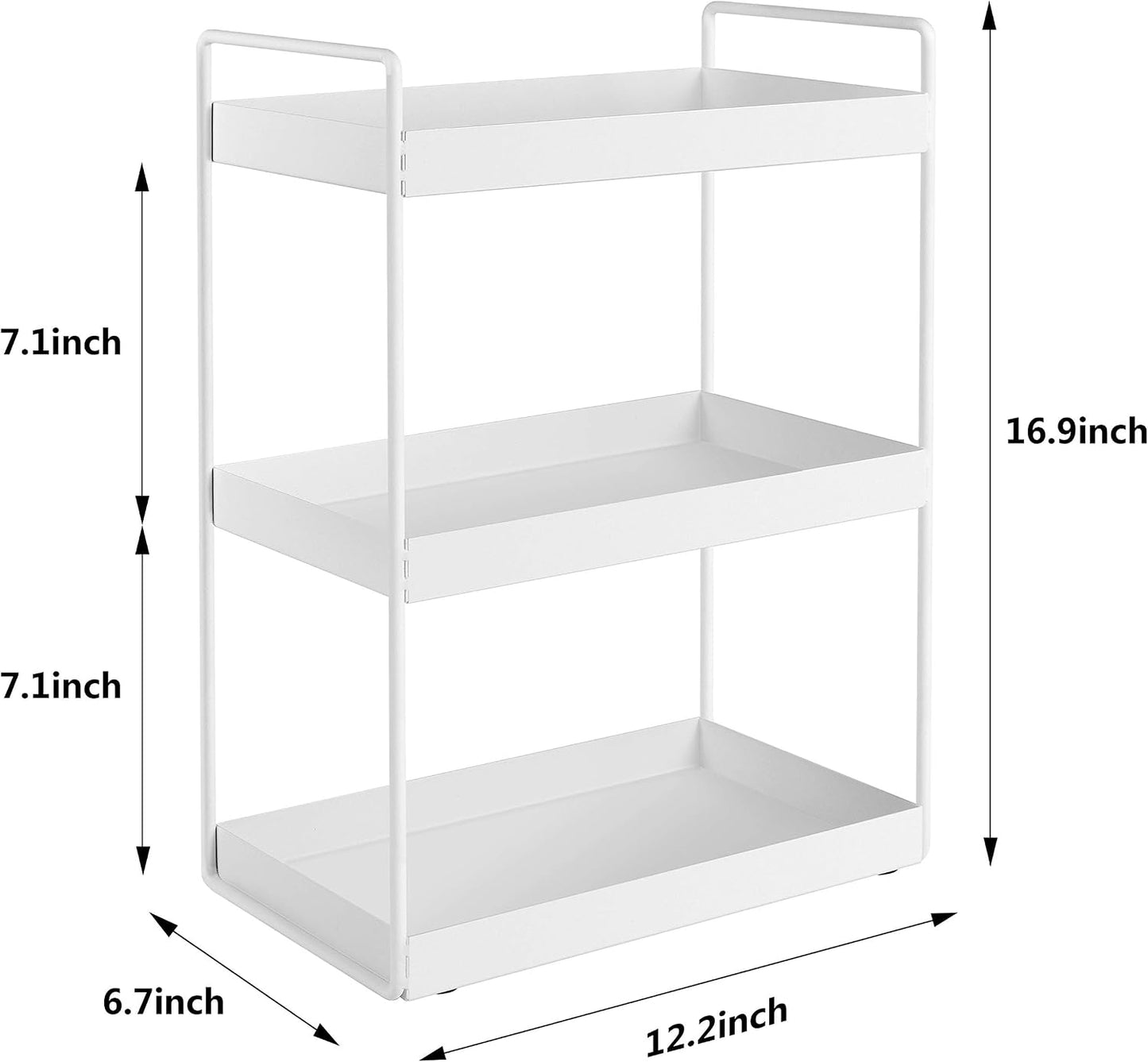 3-Tier Countertop Organizer, Bathroom Vanity Tray Makeup Storage Kitchen Spice Rack Standing Shelf Counter Storage