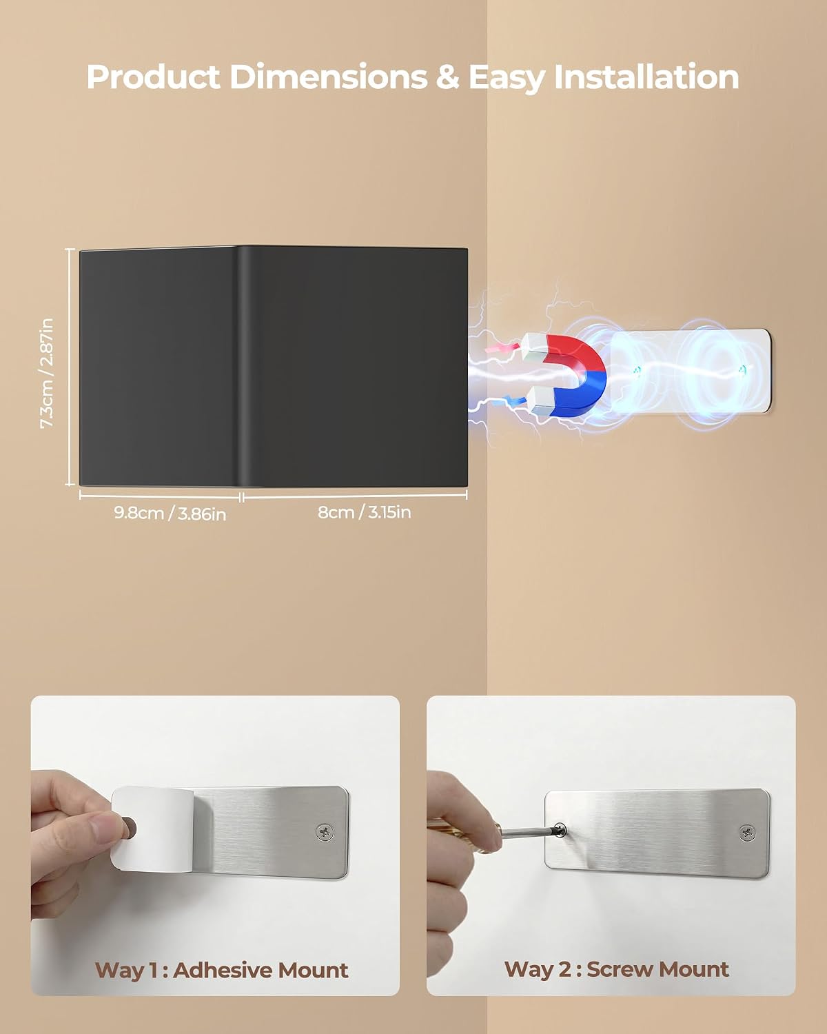 iMaihom Motion Sensor Wall Lights with Remote, 5000mAh Rechargeable Battery Operated Wall Sconces, Wireless Indoor Up