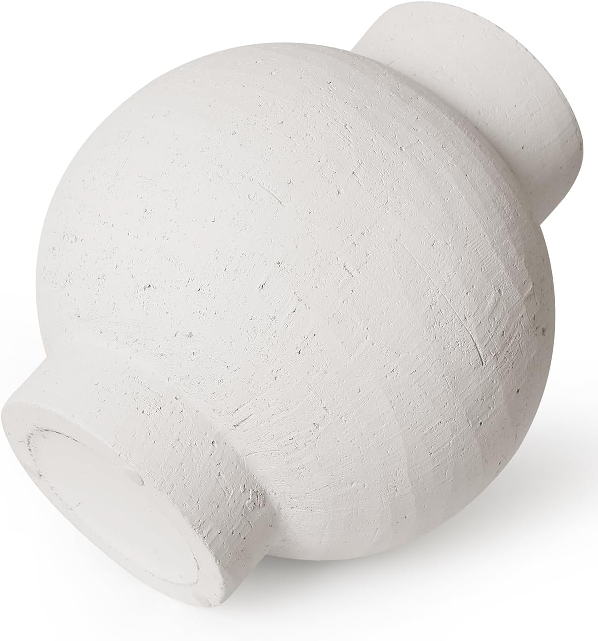 Tall White Ceramic Vase / Sandstone White-11.8 / 11.8 Inch