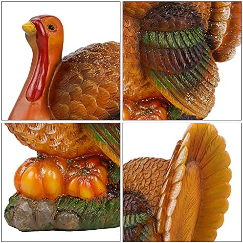 winemana Thanksgiving Resin Turkey Table Decorations, 9.5" Tall