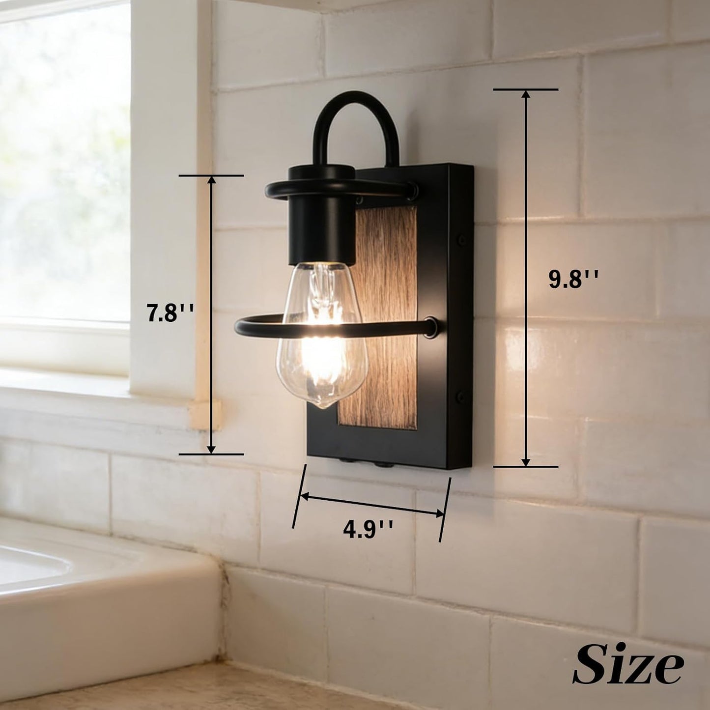 Battery Operated Wall Sconce Set of 2, Wireless Wall Lights with Remote Control, Dimmable 3 Color Temperatures