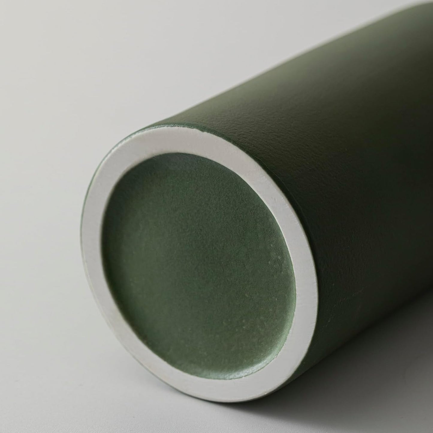 Green Ceramic Vase for Flowers / Mattte Green / 10 Inch