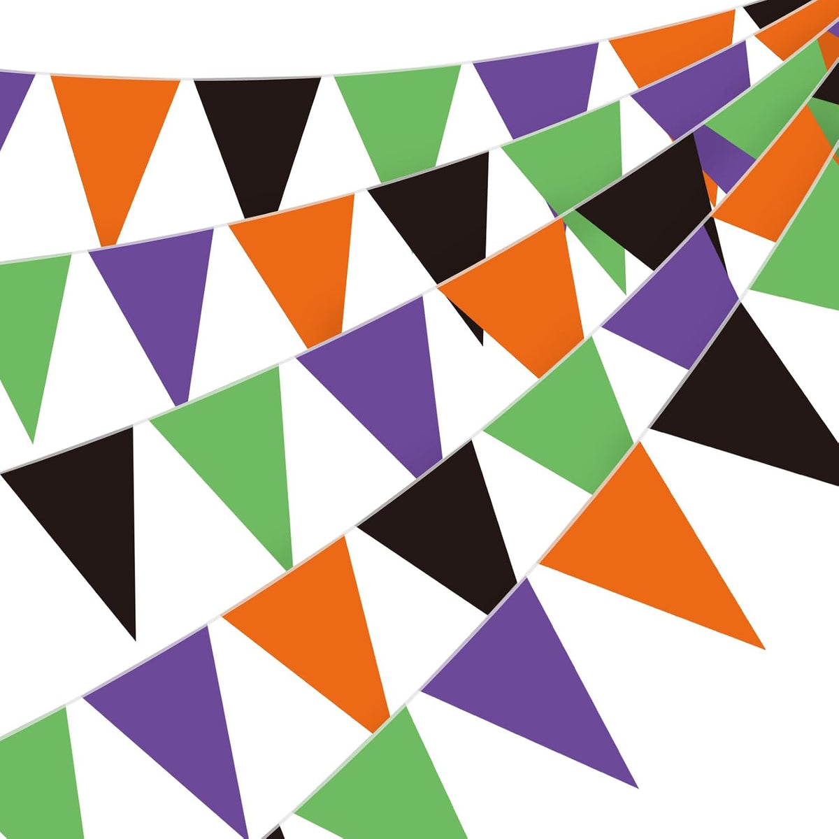 Jetec 5 Pcs 49 Ft Halloween Pennant Banner Simple Classic Bunting